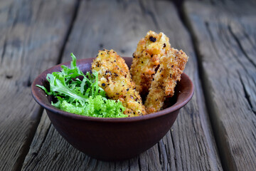 deep-fried zucchini in crispy breading
