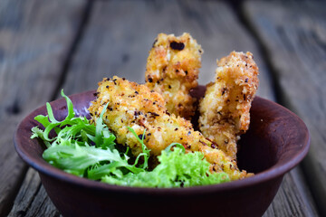 deep-fried zucchini in crispy breading