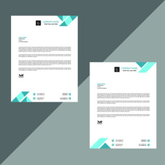 Business style blue letterhead vector design