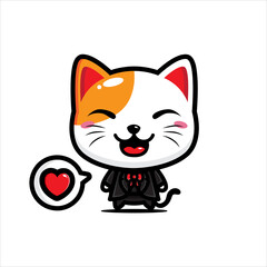 cool cute lucky cat character design