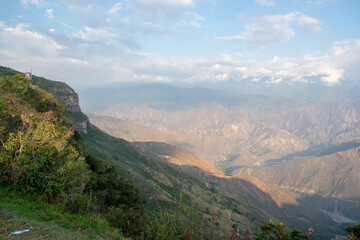 Naklejka premium view of the mountains