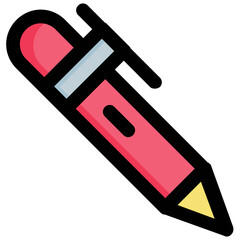 Ballpoint flat Icon a perfect vector illustration for writing industry