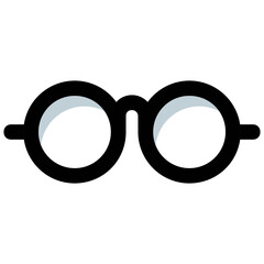 Flat glasses icon designed to give a visual reality to related business