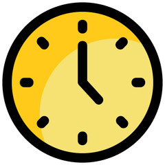 Flat vector icon for clock, to make the realization of importance of time