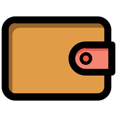 A flat vector icon of wallet