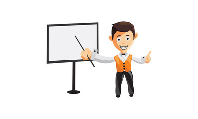 character job cloth chef waiter CLOTHES blank whiteboard