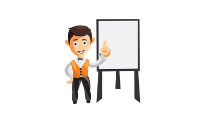 character job cloth chef waiter CLOTHES blank whiteboard