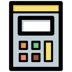 Vector icon of a calculating machine created as an illustration of a calculator