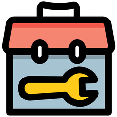 A tool bag, conceptual vector icon