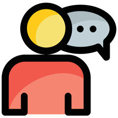 Flat vector icon of communication