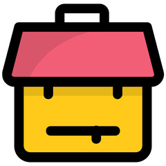 Flat vector icon of a bag