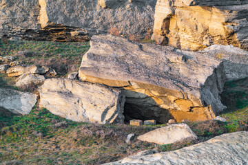 Huge boulders in the mountains
