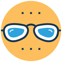 Eyeglasses flat vector icon 