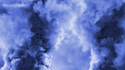multi colored background of heavy smoke, contamination concept - abstract 3D rendering