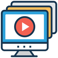 Video Tutorial education technology Vector Icon