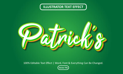 St Patrick's Editable Text Effect