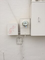 white wall mounted on wall