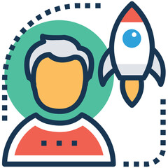 Project Startup Director Vector Icon