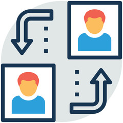 human resources turnover Vector Icon