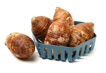 Taro on a white background