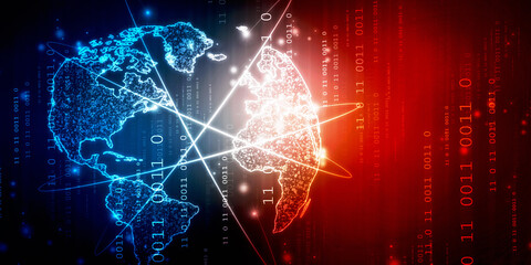 2d illustration world map abstract background