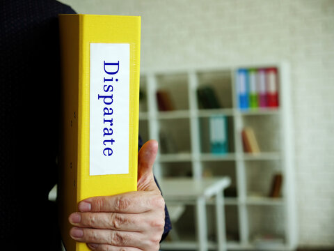 Business concept about Disparate with phrase on the page.