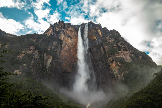 Photo of Angel Falls, the highest waterfall in the world, located in Venezuela