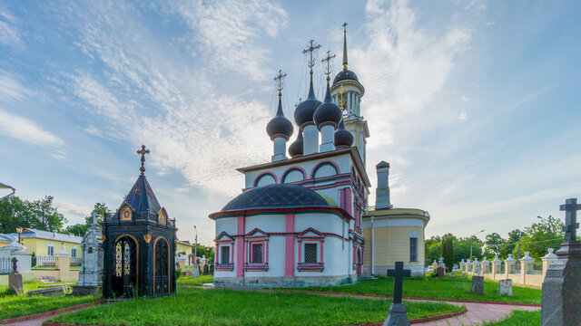 Anno-Zachat'yevskaya Tserkov' (Orthodox Church) on Checkov city, Moscow region, Russia.