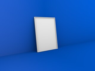 Stack of blank photo frame mockup .3D illustration.Photo frame mock ups isolated.