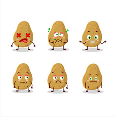 Potato cartoon in character with nope expression