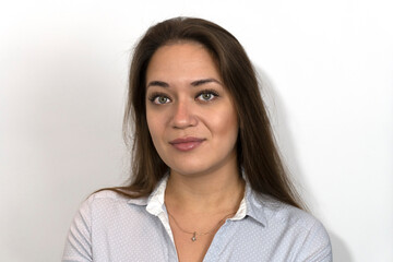 Obraz premium photo of a beautiful young girl close-up, suitable for advertising decorative cosmetics and facials