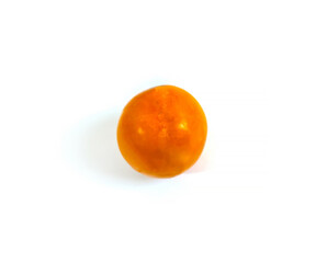 photo persimmon on a white background close up