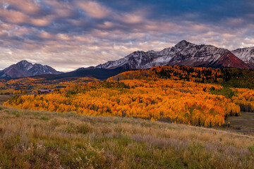 Mount Wilson in Colorado's San Juan Mountains at autumn