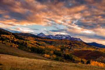 Mount Wilson in Colorado's San Juan Mountains at autumn