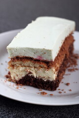 Layer cake with yogurt jelly filling