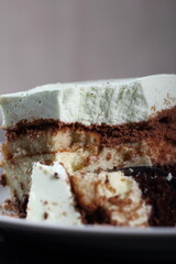 Layer cake with yogurt jelly filling