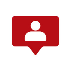 Notification about new follower. Social media user icon. Instagram user. Vector illustration.