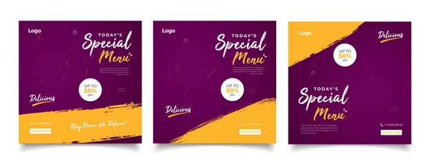 special menu concept banner template design. Discount abstract promotion layout poster. 