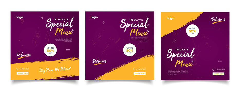 special menu concept banner template design. Discount abstract promotion layout poster. 