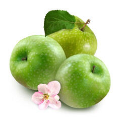  image of three apples on a white background