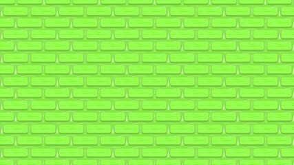 The pattern forms a wall made of green bricks