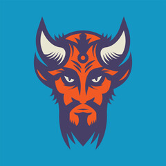 Naklejka premium Red Devil head