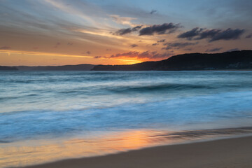 Sunset and clouds at the seaside