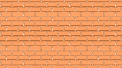 the pattern forms a wall made of orange bricks
