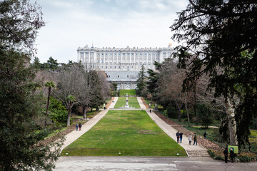 Fototapeta na wymiar The Royal Palace in Madrid