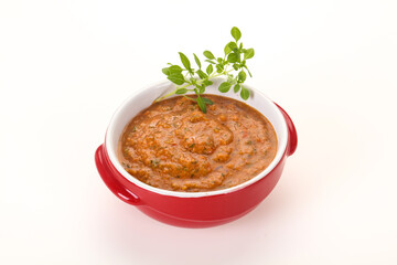 Famous Spanish gazpacho tomato soup