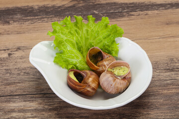 French cuisine - Escargot with sauce
