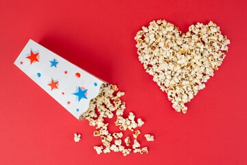 Popcorn in bucket for watching movie 