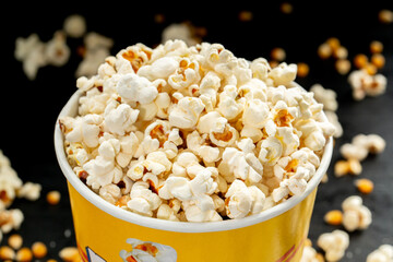 Popcorn in bucket for watching movie 
