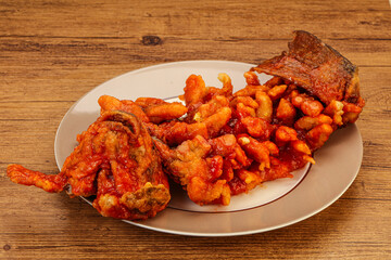 Chinese cuisine squirrel fish with sauce
